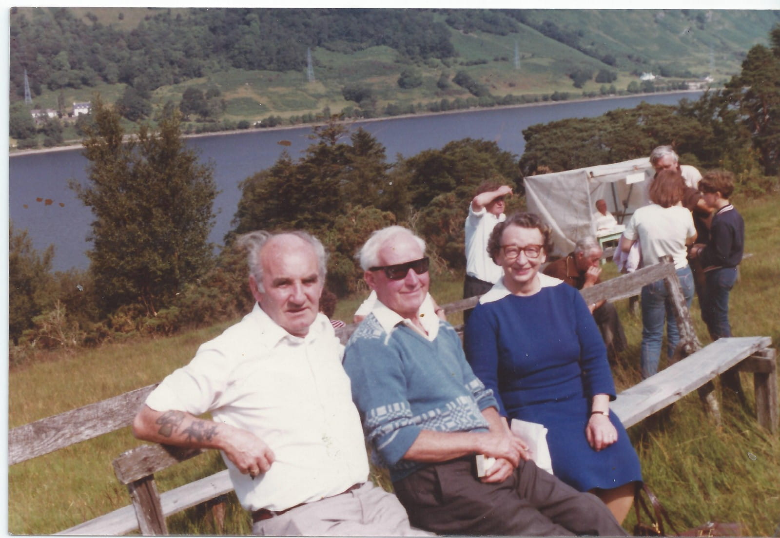 Granny and Grandpa, sheepdog trials, Cairndow, 1980s