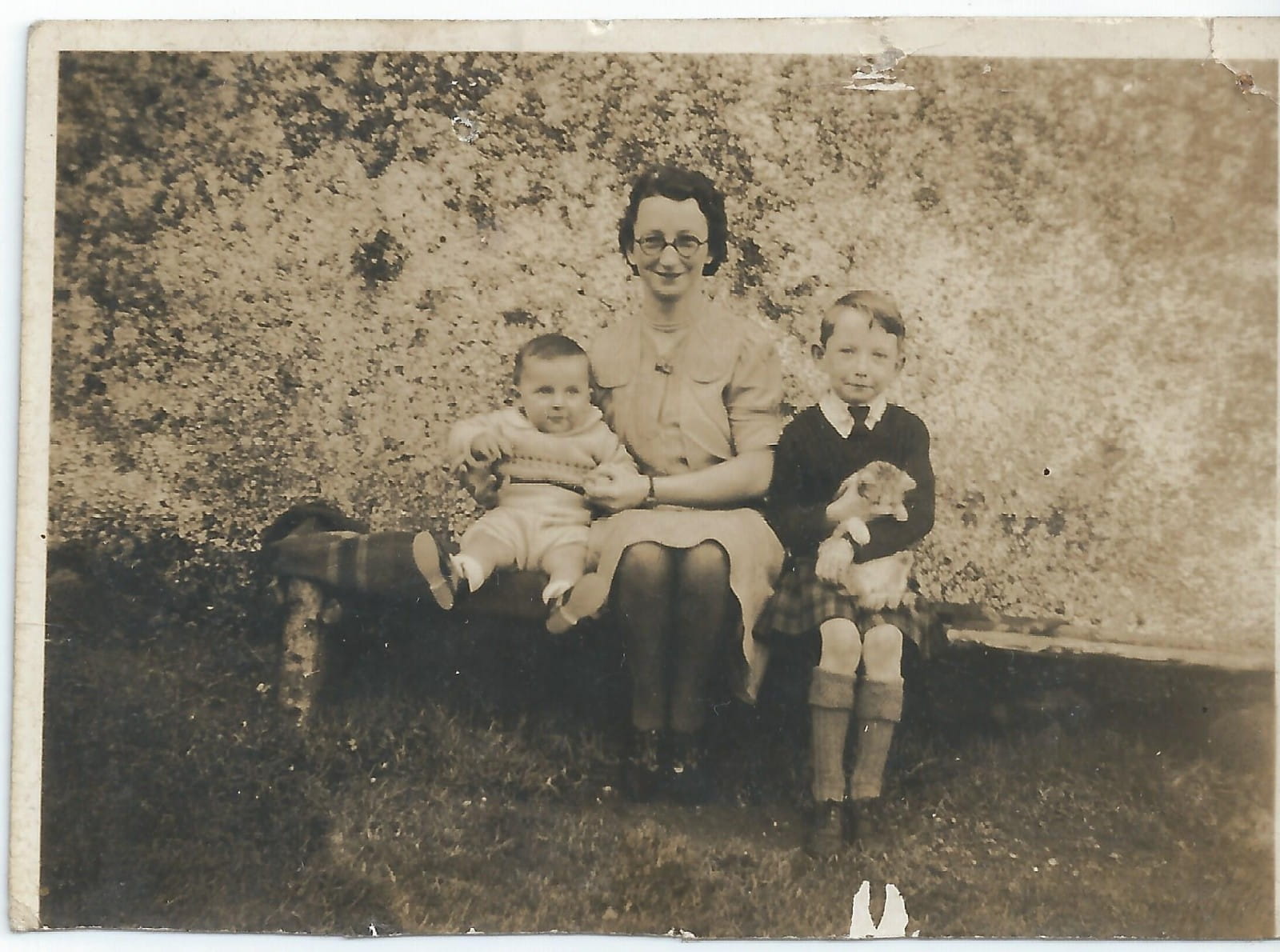 Uncle Robert, Granny and Dad, Tullochgorm, 1940s