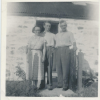 Granny, Grandpa and dad, Asknish Cottage, 1950s