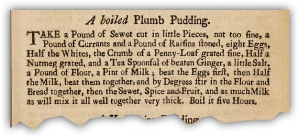 Plumb Pudding recipe